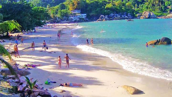 Онлайн веб-камера на пляже «Кристал Бэй бич», Самуи, Таиланд
